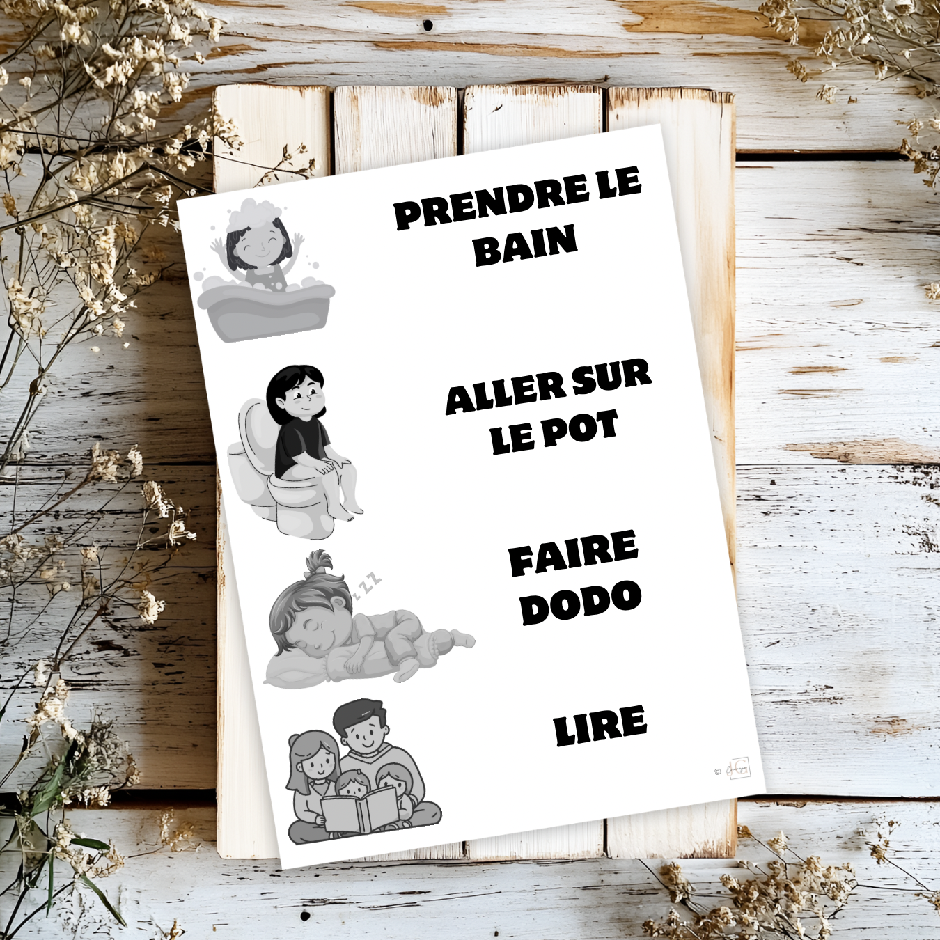 Pictogrammes noir et blanc