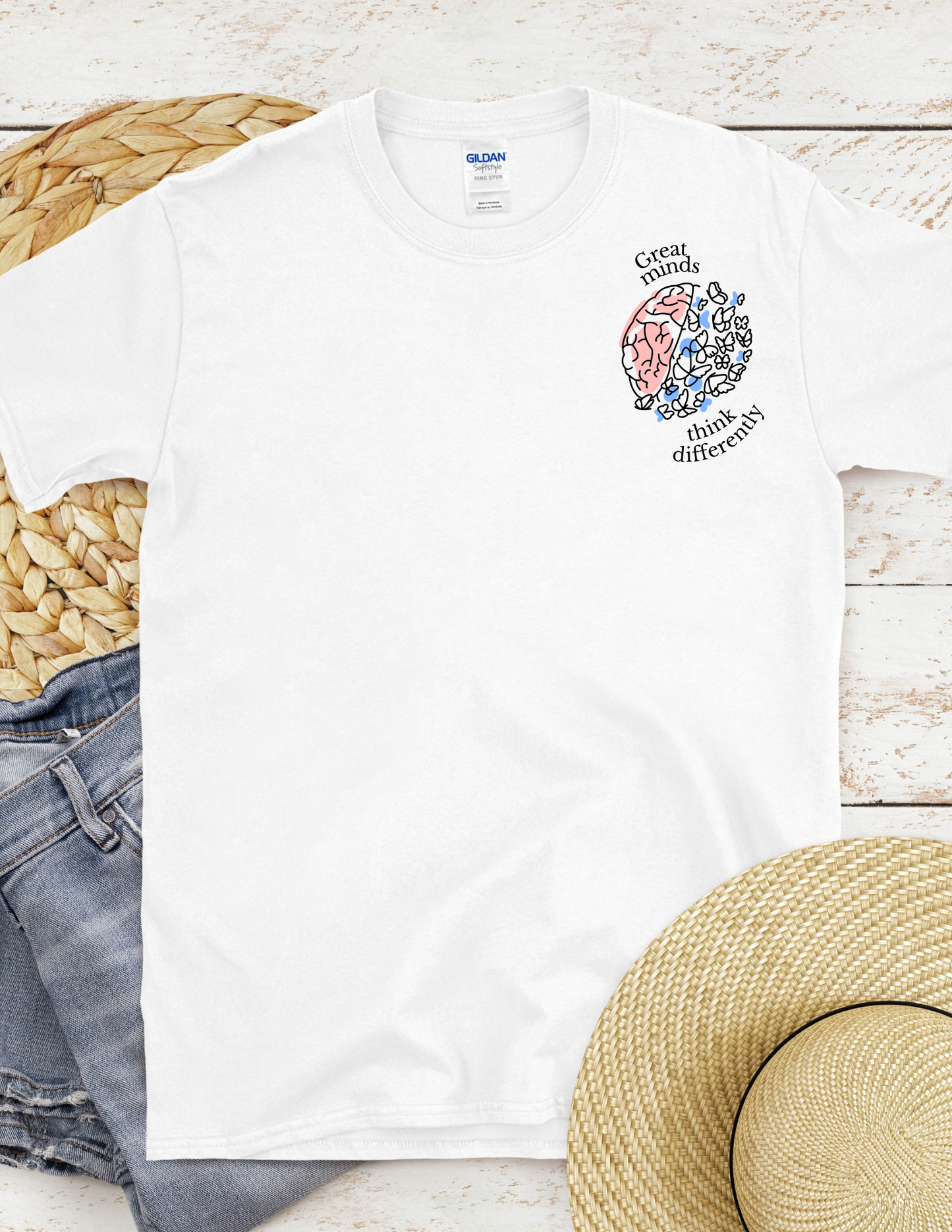 T-shirt Cerveau papillon - autisme