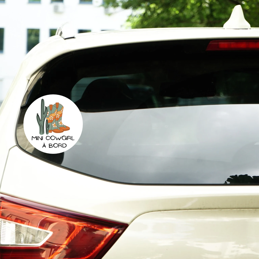 Collant auto - mini cowgirl à bord